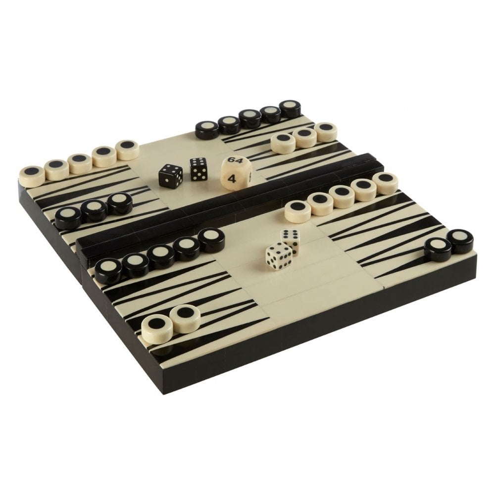 Backgammon Black and White Set, White
