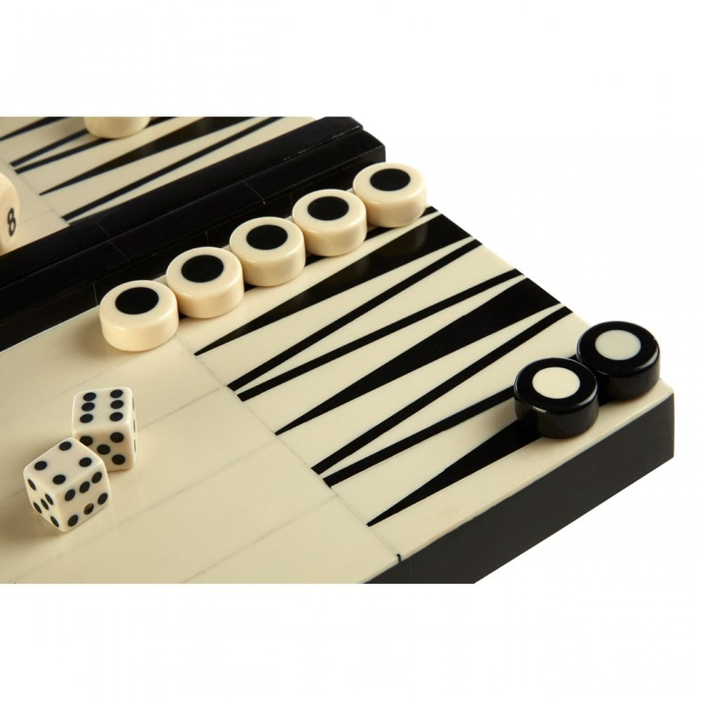 Backgammon Black and White Set, White