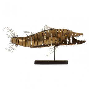 Zania Barracuda Sculpture, Gold