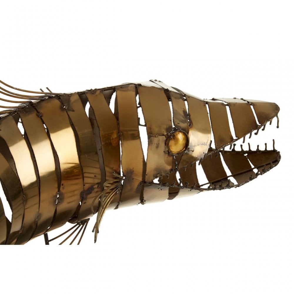 Zania Barracuda Sculpture, Gold