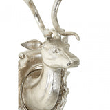 Wall Mounted Stag, Aluminium, Nickel, Silver