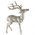 Small Floor Standing Stag Nickel Finish, Aluminium, Nickel, Silver