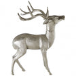 Large Floor Standing Stag, Aluminium, Nickel