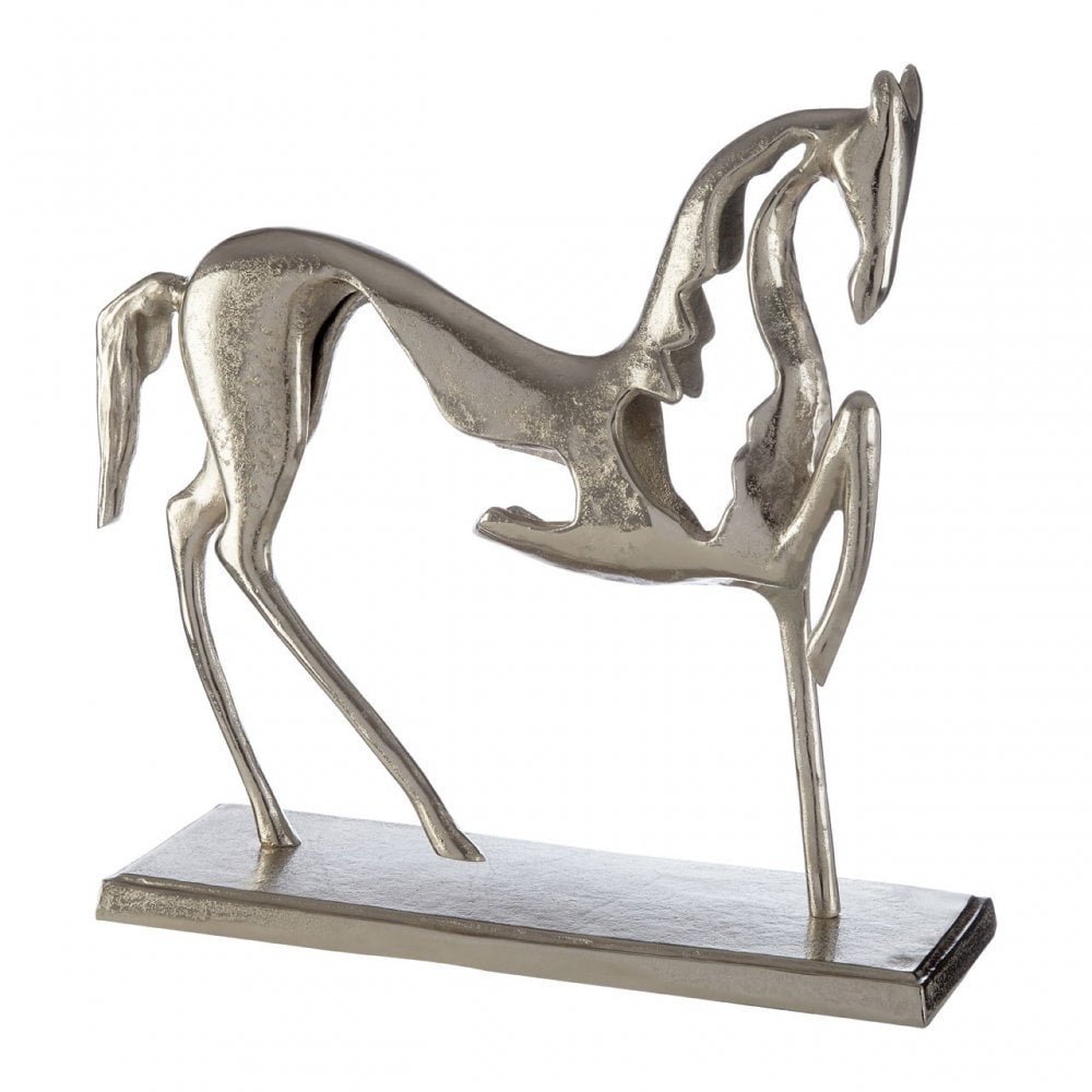 Townhouse Horse Ornament, Aluminium, Silver