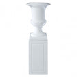 Josten White Planter with Pillar, Fibreglass, White