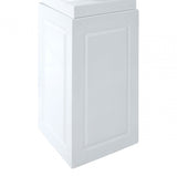 Josten White Planter with Pillar, Fibreglass, White