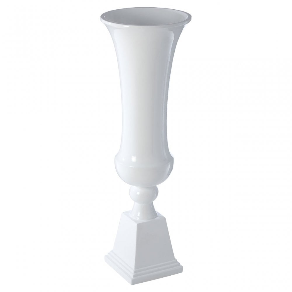 Josten Medium Planter, Fibreglass, White