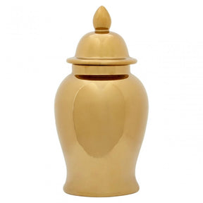 Kensington Townhouse Large Gold Ceramic Jar, Ceramic, Gold