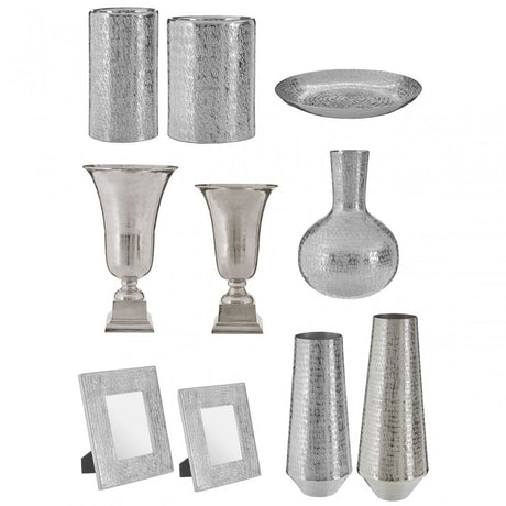 Kensington Townhouse Small Trophy Shaped Vase, Aluminium, Silver