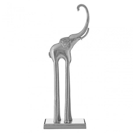 Boho Large Elephant Ornament, Aluminium, Silver