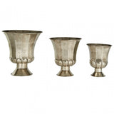 Reza Oversized Planters, Iron, Silver