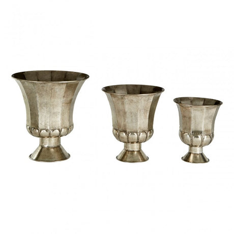 Reza Oversized Planters, Iron, Silver