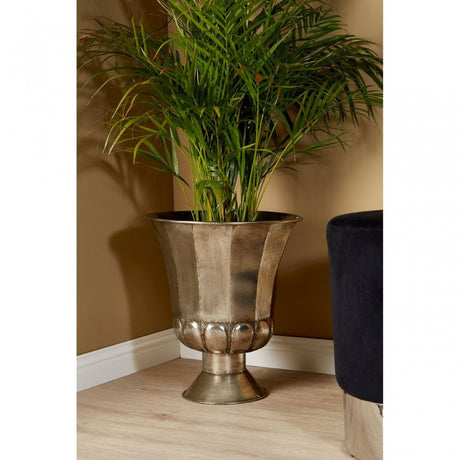 Reza Oversized Planters, Iron, Silver