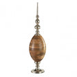 Hampstead Obelisk Ornament, Aluminium, Mango Wood, Brown