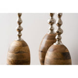 Hampstead Obelisk Ornament, Aluminium, Mango Wood, Brown