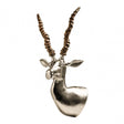 Gazelle Head Sculpture, Aluminium, Nickel, Silver