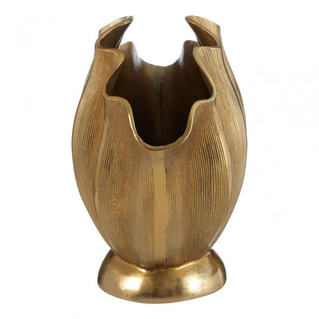 Estrella Large Fluted Vase, Gold