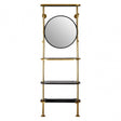 Hawkes Coat Stand, Aluminium, Marble, Mirrored Glass, Brass