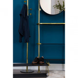 Hawkes Coat Stand, Aluminium, Marble, Mirrored Glass, Brass