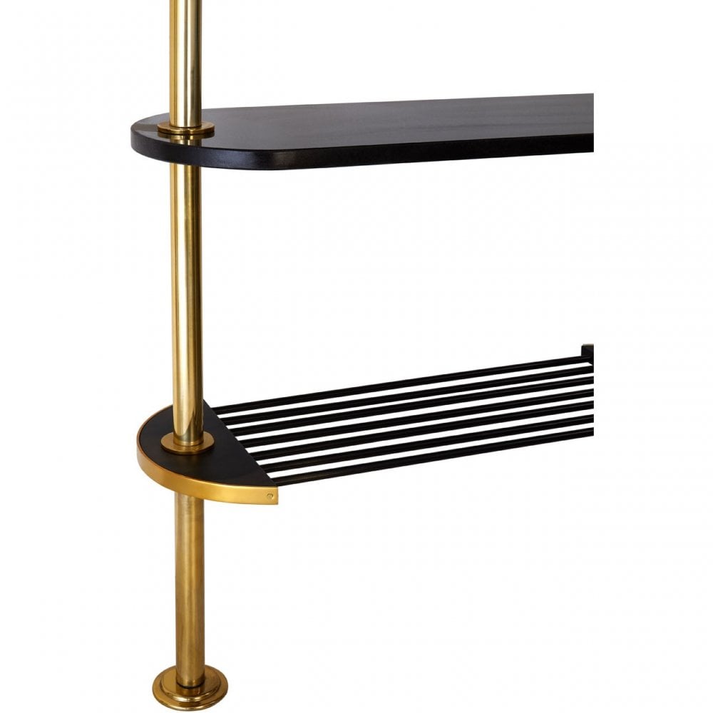 Hawkes Coat Stand, Aluminium, Marble, Mirrored Glass, Brass