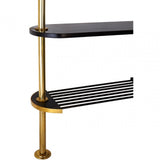 Hawkes Coat Stand, Aluminium, Marble, Mirrored Glass, Brass