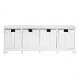 Fubb Drawer Bench, Paulownia Wood, White