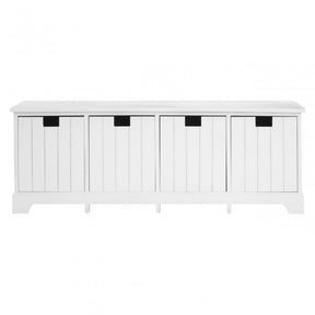 Fubb Drawer Bench, Paulownia Wood, White
