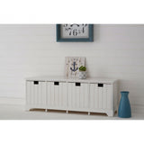 Fubb Drawer Bench, Paulownia Wood, White
