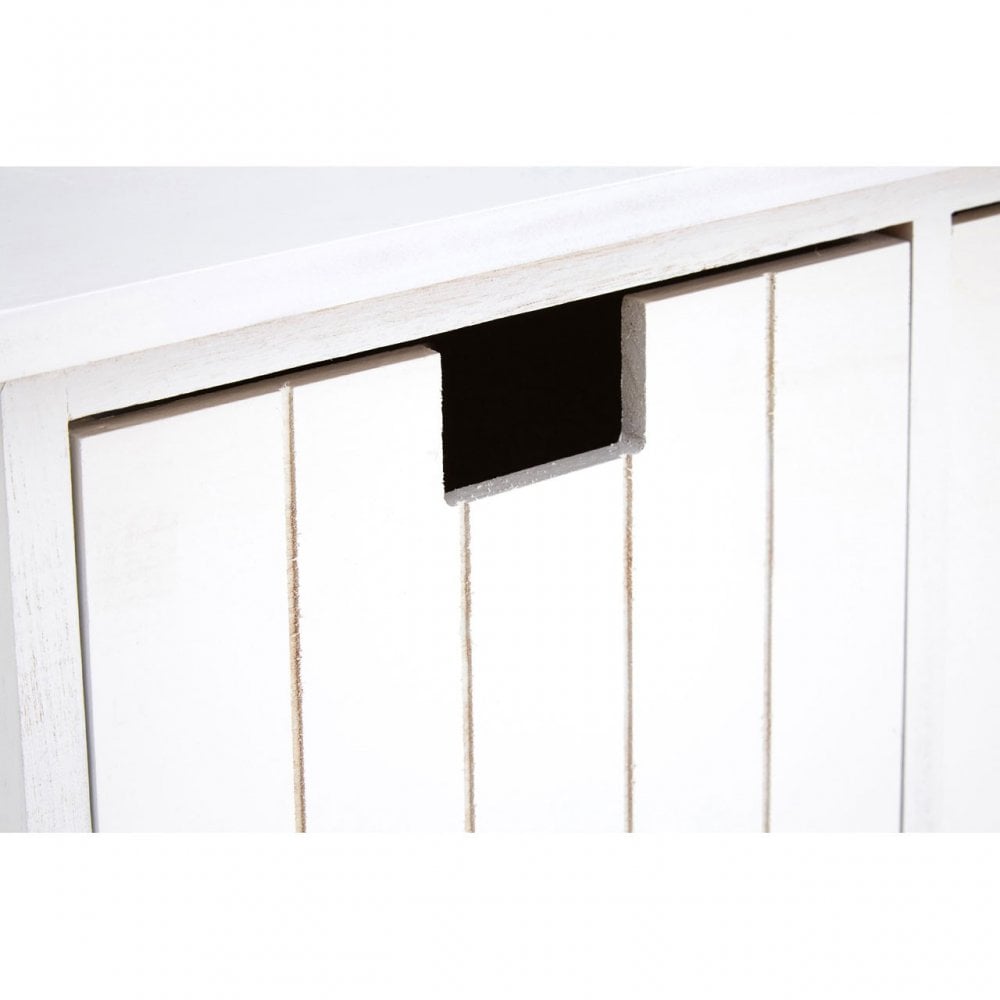 Fubb Drawer Bench, Paulownia Wood, White