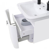 Glare Under Basin Cabinet Set, Ceramic, High Gloss, White