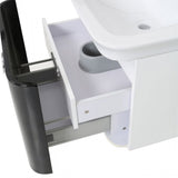 Glare Under Basin Cabinet Set, Ceramic, High Gloss, Black