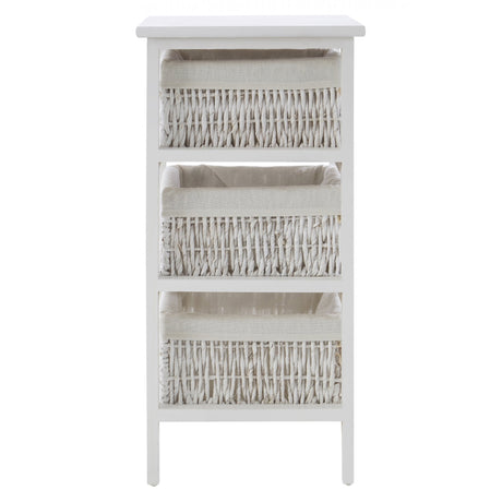 White Storage Unit, Maize, Paulownia Wood, White
