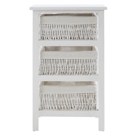White Storage Unit, Maize, Paulownia Wood, White