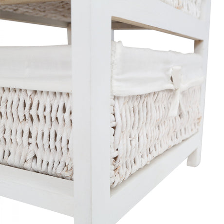 White Storage Unit, Maize, Paulownia Wood, White