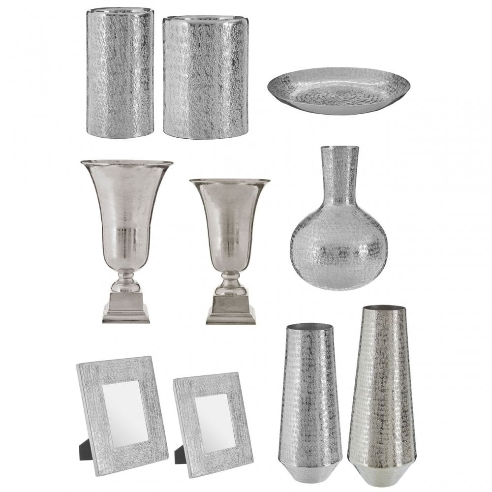 Tuskin Large Trophy Shaped Vase, Aluminium, Silver