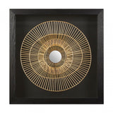 Modello Gold / Black Framed Metal Wall Art, Glass, Iron, Gold