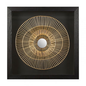 Modello Gold / Black Framed Metal Wall Art, Glass, Iron, Gold