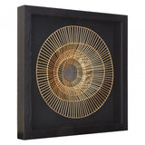 Modello Gold / Black Framed Metal Wall Art, Glass, Iron, Gold