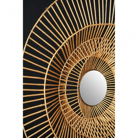 Modello Gold / Black Framed Metal Wall Art, Glass, Iron, Gold