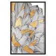 Modello Framed Botanical Wall Art, Glass, Pine Wood, Gold