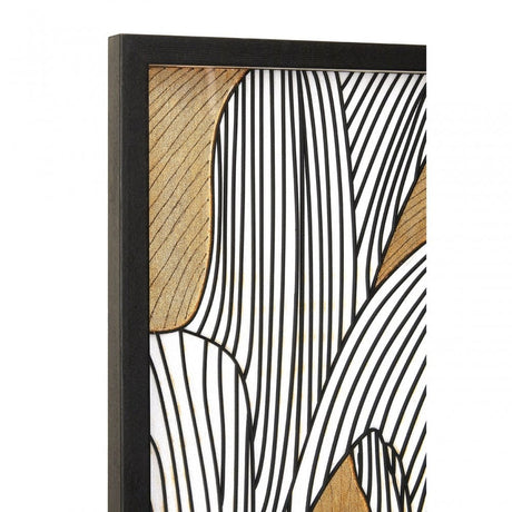 Modello Framed Botanical Wall Art, Glass, Pine Wood, Gold