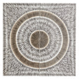 Modello Wood Carving Silver Finish Wall Art, Pine Wood, Silver