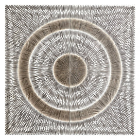 Modello Wood Carving Silver Finish Wall Art, Pine Wood, Silver