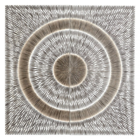 Modello Wood Carving Silver Finish Wall Art, Pine Wood, Silver
