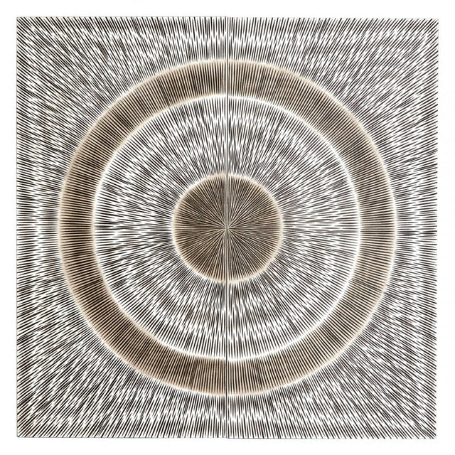 Modello Wood Carving Silver Finish Wall Art, Pine Wood, Silver