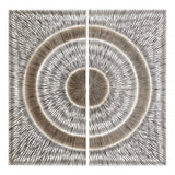 Modello Wood Carving Silver Finish Wall Art, Pine Wood, Silver