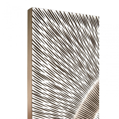 Modello Wood Carving Silver Finish Wall Art, Pine Wood, Silver