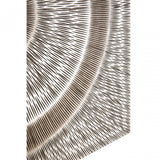 Modello Wood Carving Silver Finish Wall Art, Pine Wood, Silver