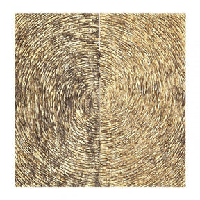 Modello Wood Carving Gold Finish Wall Art, Pine Wood, Gold
