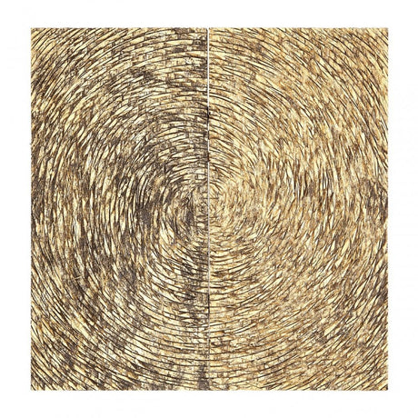 Modello Wood Carving Gold Finish Wall Art, Pine Wood, Gold
